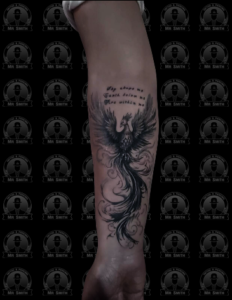 Phoenix Black & Grey Tattoo